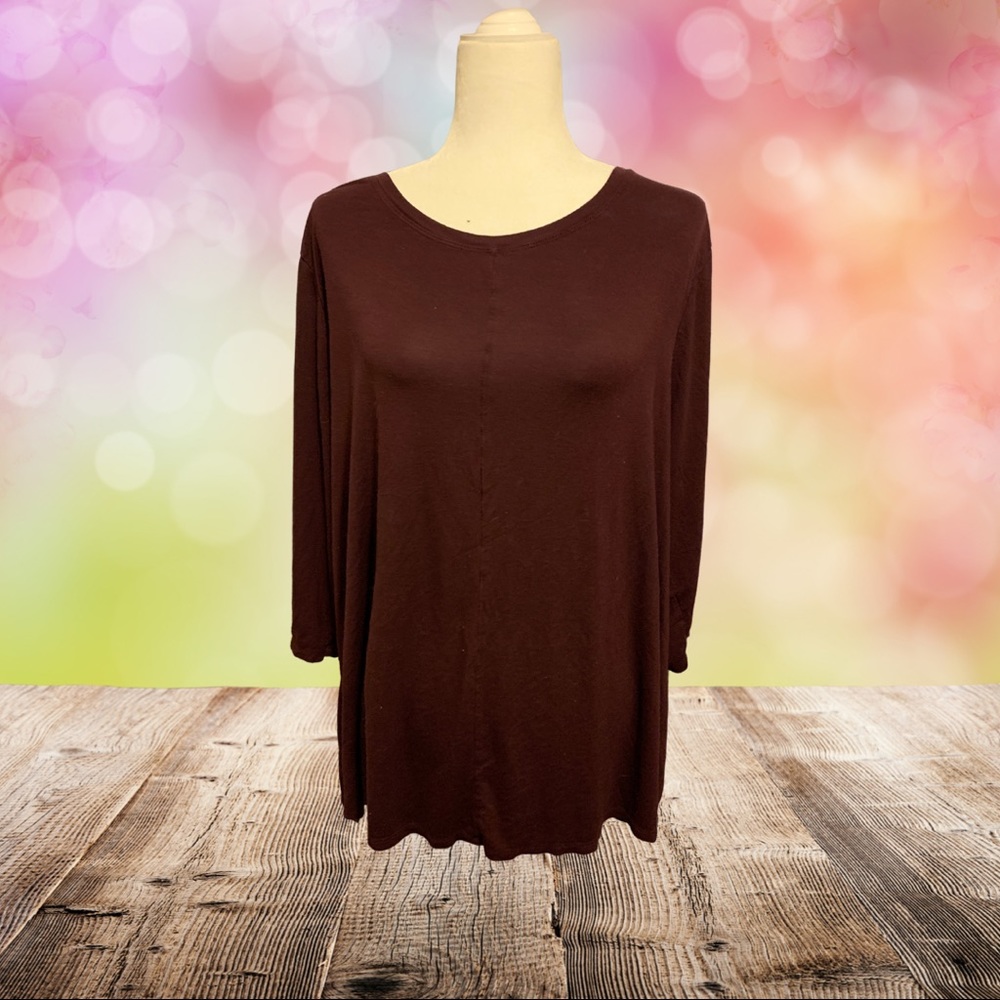 Maroon flowy Lane Bryant shirt 22/24